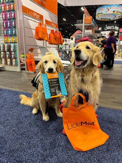 Beautiful LickiMat mascots at Global Pet Expo 2025 in Orlando, Florida